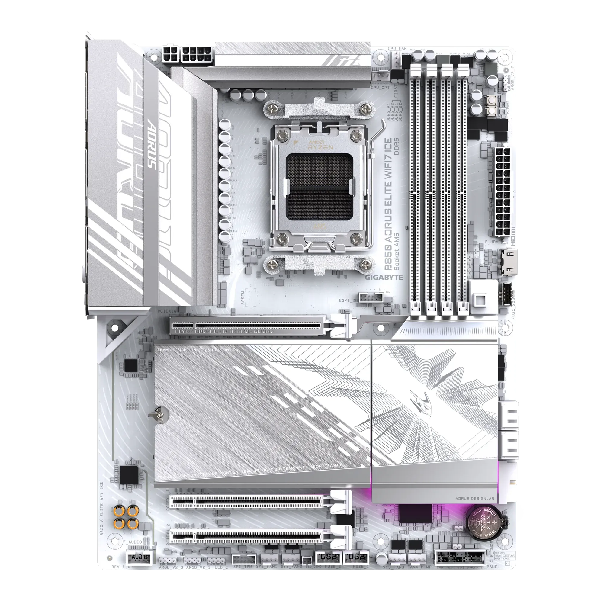 Gigabyte Motherboard B850 AORUS ELITE WIFI7 ICE DDR5 For AMD view 2